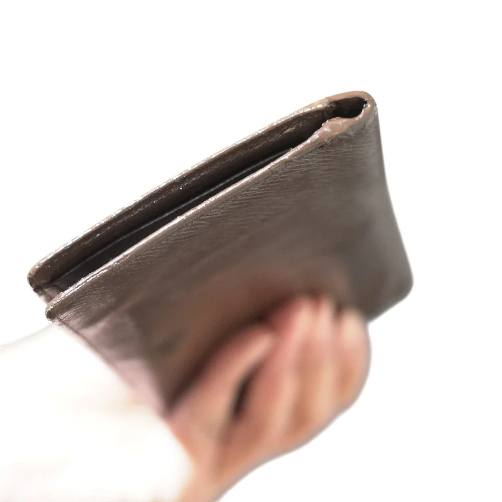 Louis Vuitton Taiga Brown Long Slim Wallet Made in France Refurbished Gifts